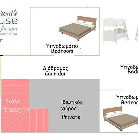 בית נופש Our Parent's House. Family House For Rent Skála Kallirákhis